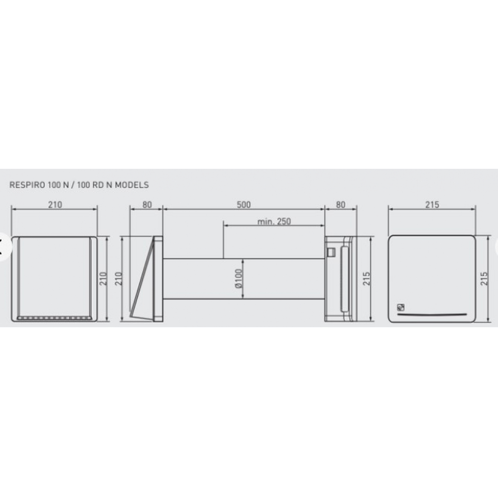 Рекуператор побутовий Soler&Palau Respiro 100 RD N (5144003700)