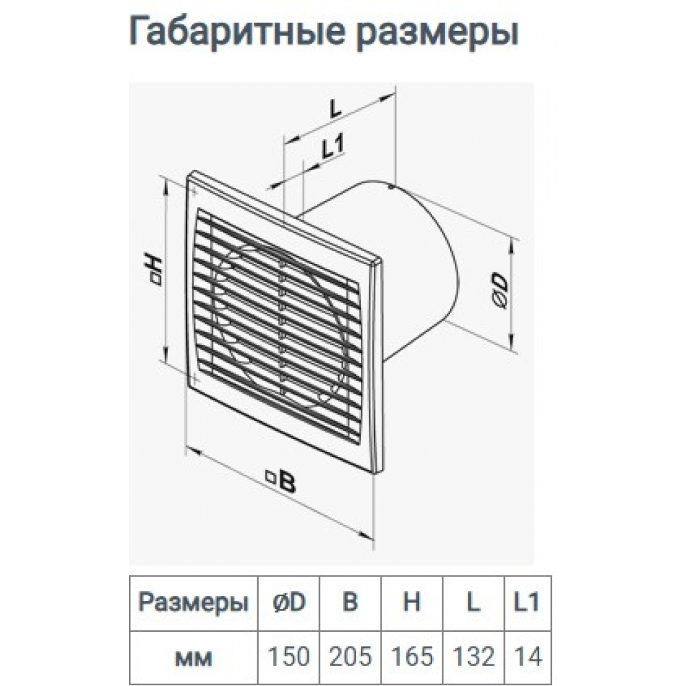 Витяжний вентилятор настінний Домовент 150 СВ