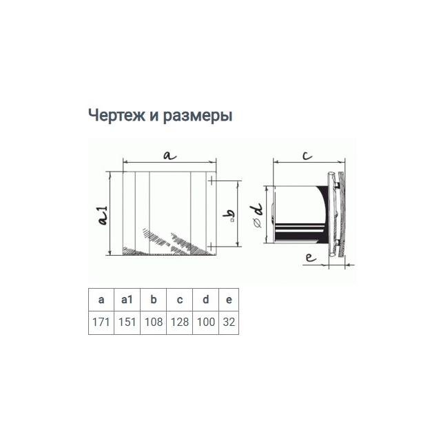 Вытяжной вентилятор настенный Blauberg Quatro C Light Blue 100