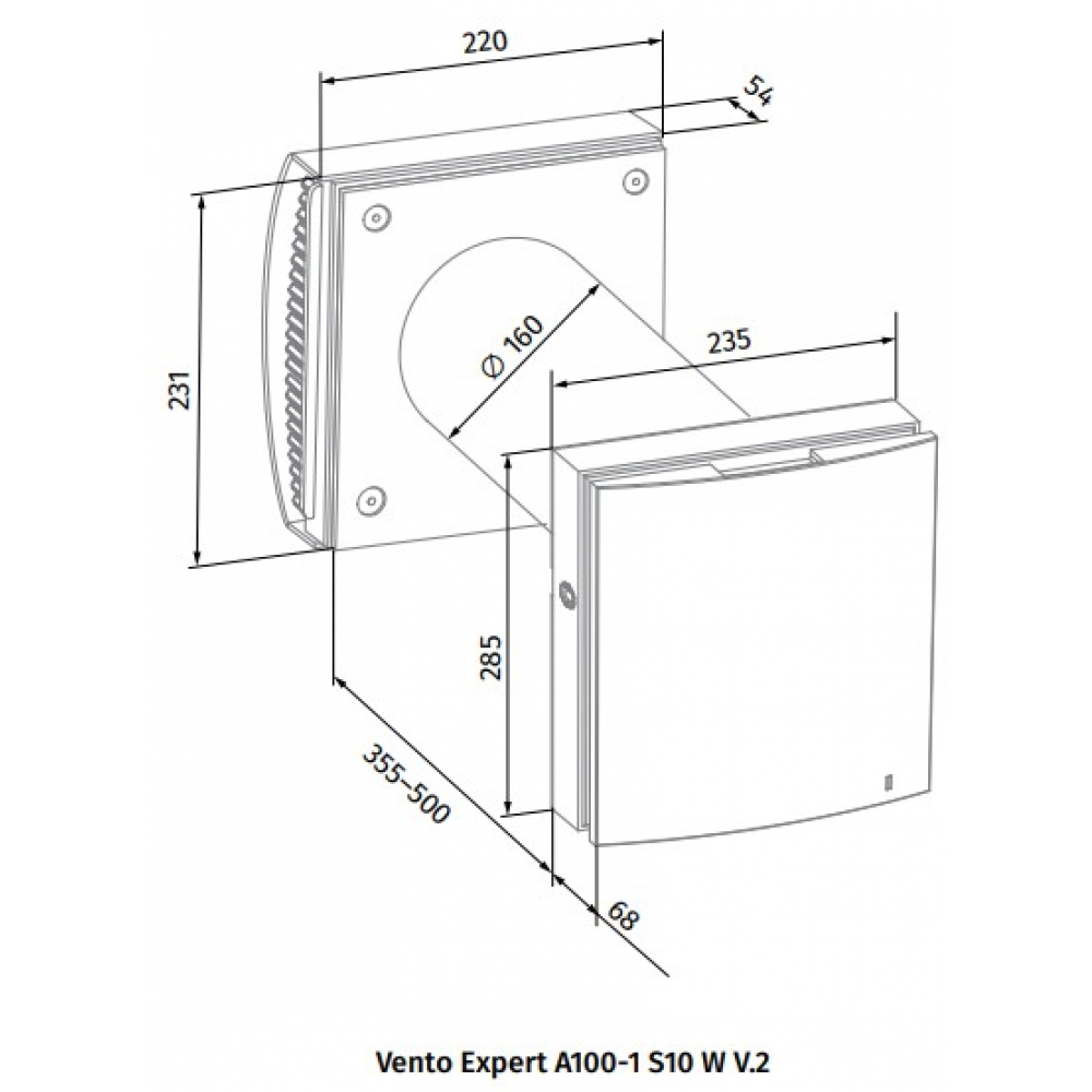Рекуператор бытовой Blauberg Vento Expert A100-7 S10 black W V.2