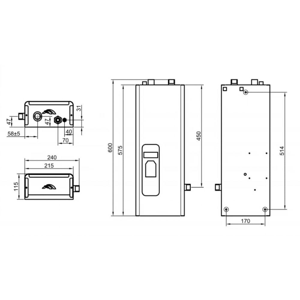 Котел электрический Dnipro Мини КЭО-6/220(380) МЦ (цифровой)