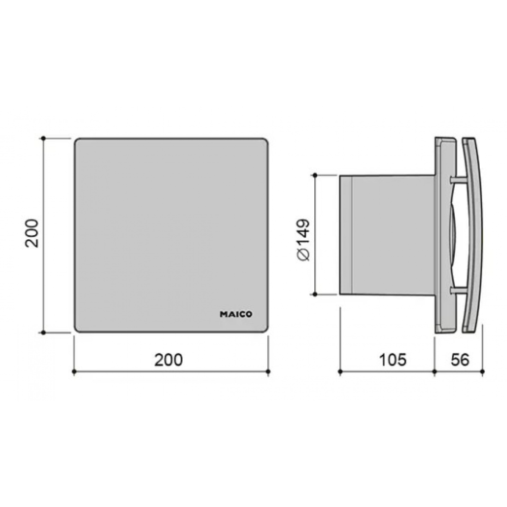 Вытяжной вентилятор настенный Maico AWB 150 TC (0084.0307)