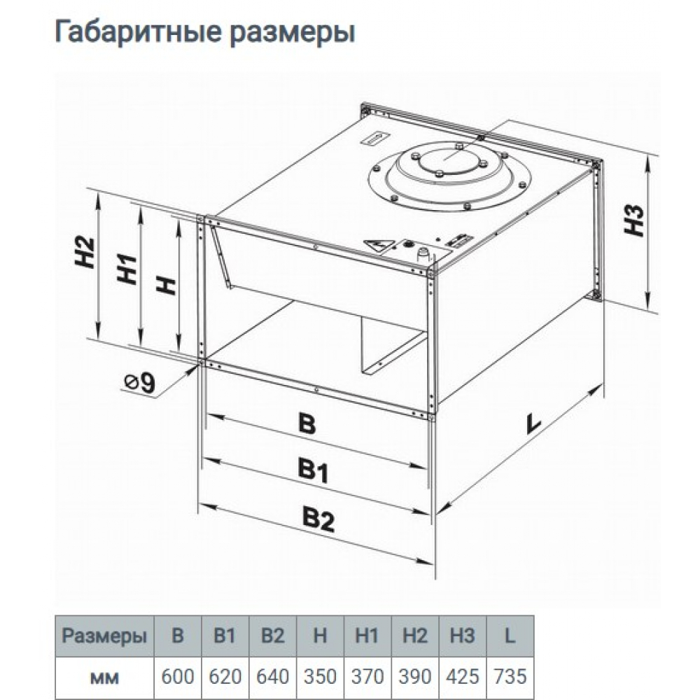 Промисловий вентилятор Vents ВКПФ 6Е 600*300
