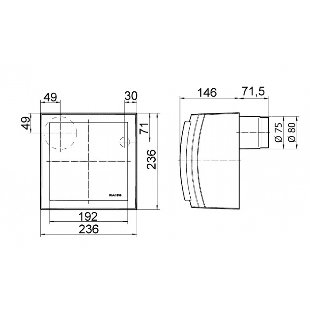 Вытяжной вентилятор накладной Maico ER-AP 60 G