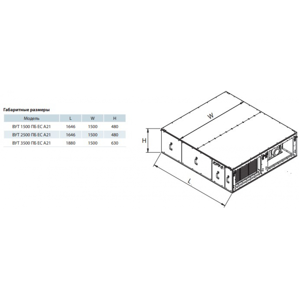 Приточно-вытяжная установка Vents ВУТ 3500 ПБ ЕС П А21 DTV
