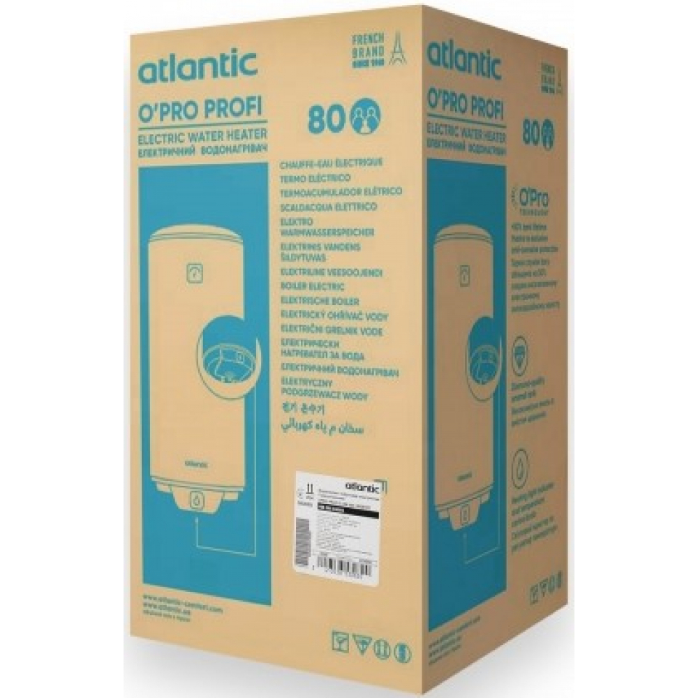 Бойлер накопичувальний електричний Atlantic Opro Horizontal HM 080 D400S (1500W) (853082)