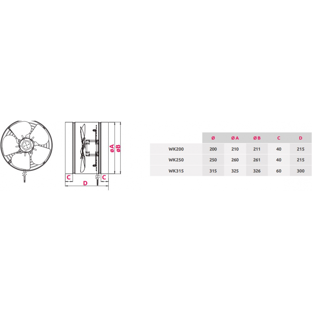 Канальный вентилятор Awenta WK315