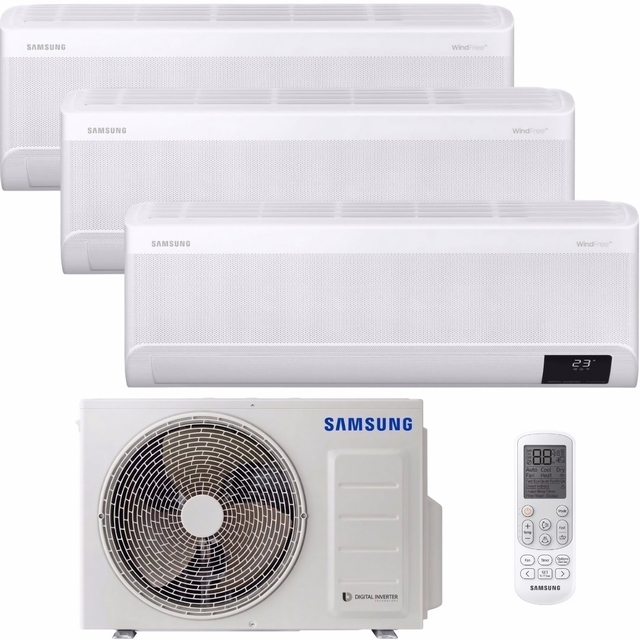 Мульти-сплит система Samsung AJ052TXJ3KG/EU+AR09BXFAMWKNUA*3 шт GEO WindFree