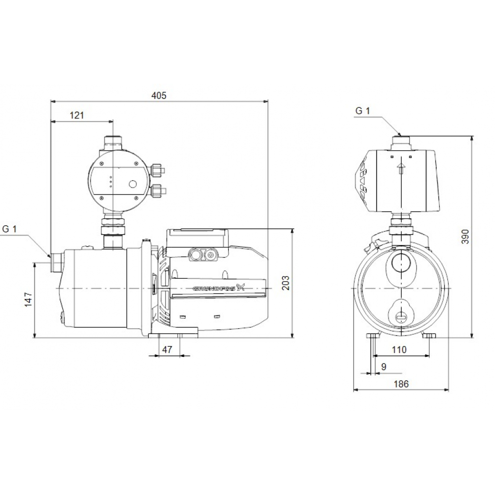 Насос повышения давления Grundfos JP 4-47 PM1 (99515136)