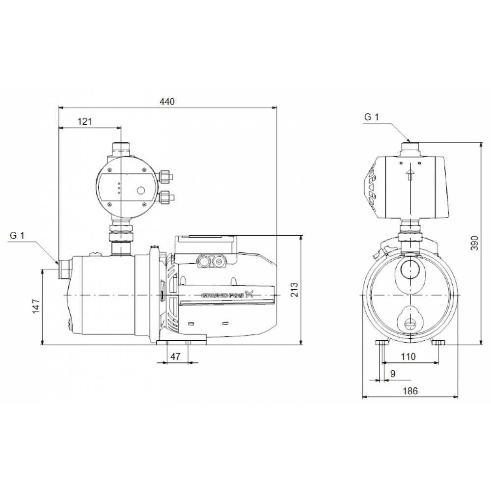 Насос повышения давления Grundfos JP 5-48 PM1 (99515138)