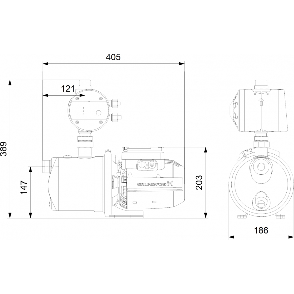 Насосная станция Grundfos JP 4-54 PT-H (99463876)