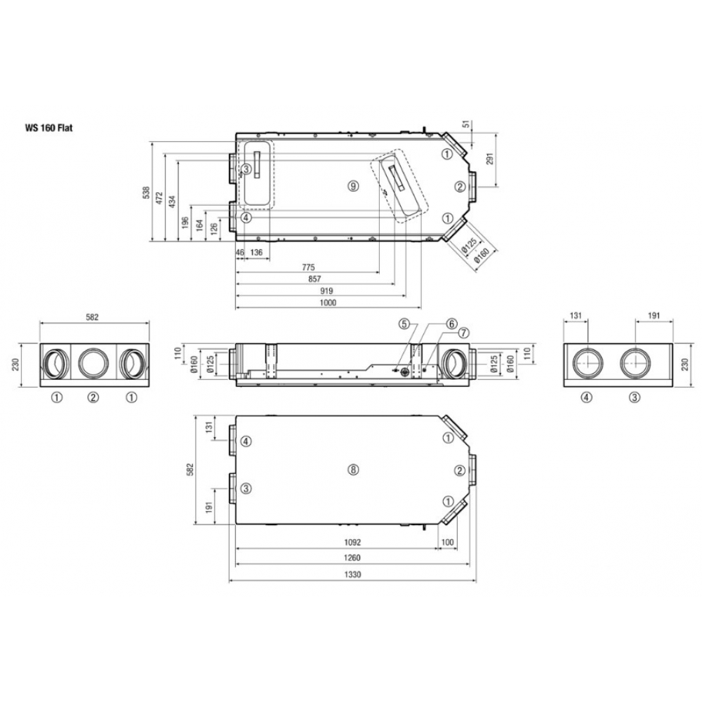 Приточно-вытяжная установка Maico WS 160 Flat ET