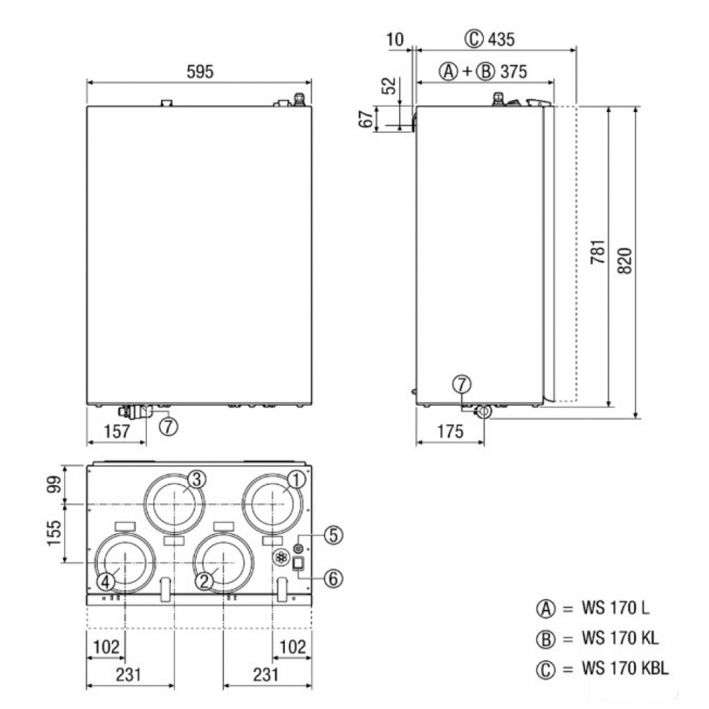 Приточно-вытяжная установка Maico WS 170 KBL