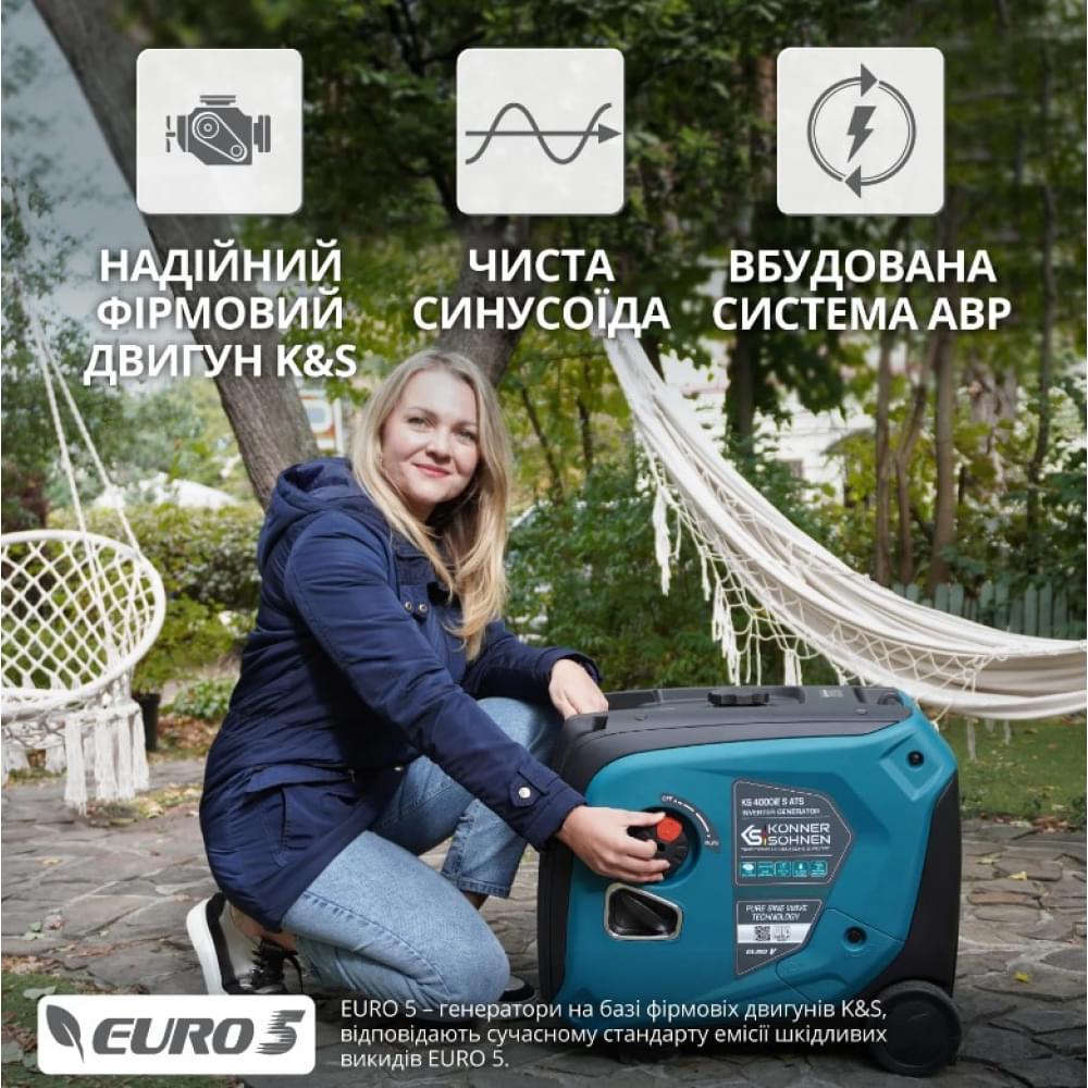 Инверторный бензиновый генератор Könner&Söhnen KS 4000iE S ATS
