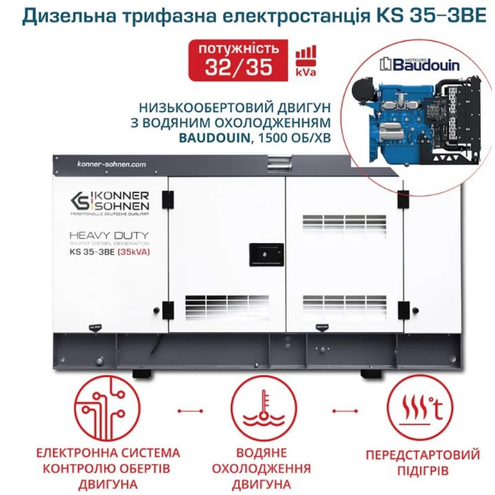 Дизельний генератор Könner&Söhnen KS 35-3BE