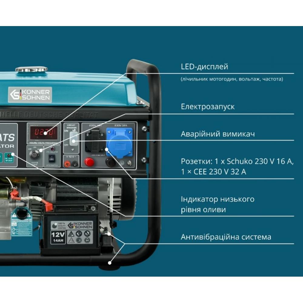 Бензиновый генератор Könner&Söhnen KS 10000E ATS
