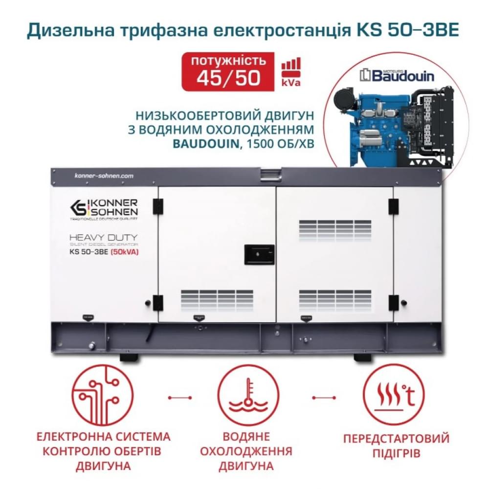 Дизельный генератор Könner&Söhnen KS 50-3BE