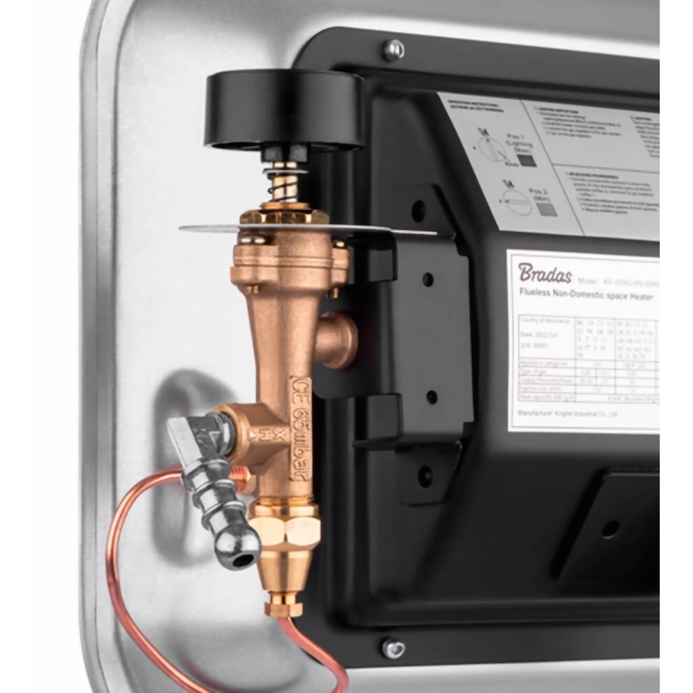 Газовий обігрівач Hexagon Ragasco Bradas, 3-4.5 кВт, з редуктором Shell (PG-009G)