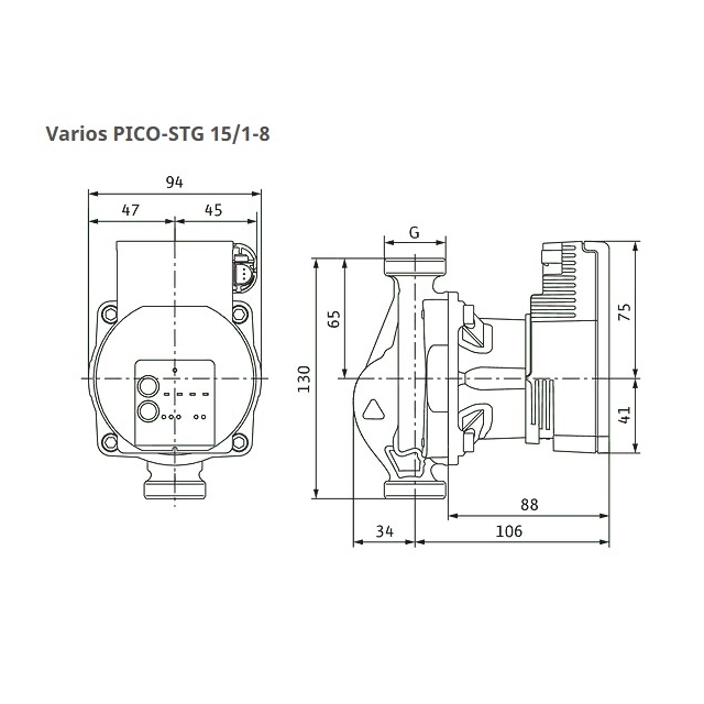 Циркуляционный насос Wilo VARIOS PICO-STG 15/1-8 (4232742)
