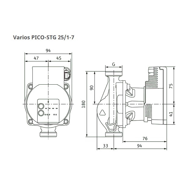 Циркуляційний насос Wilo VARIOS PICO-STG 25/1-7 (4215542)