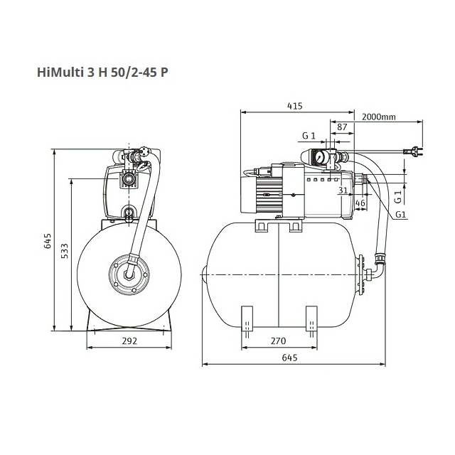Насосная станция Wilo HiMulti3H50/2-45P (2549342)