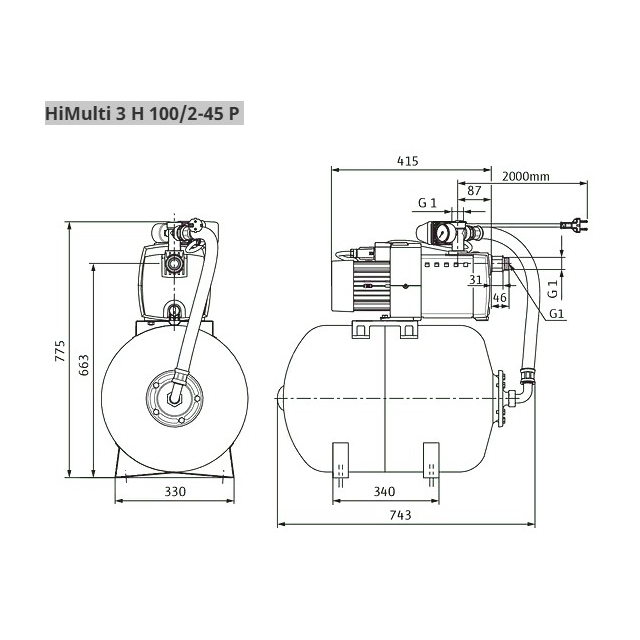 Насосная станция Wilo HiMulti3H100/2-45P (2549346)