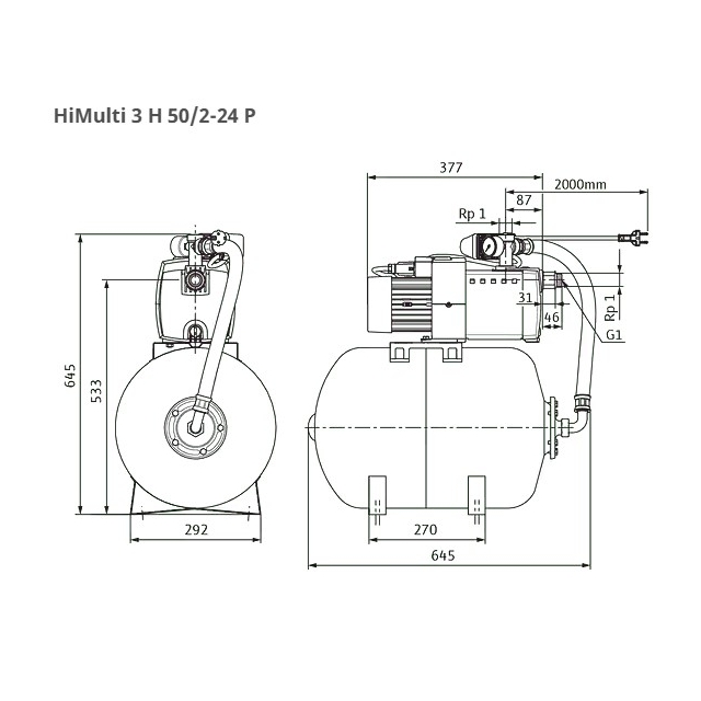 Насосна станція Wilo HiMulti3H50/2-24P (2549339)