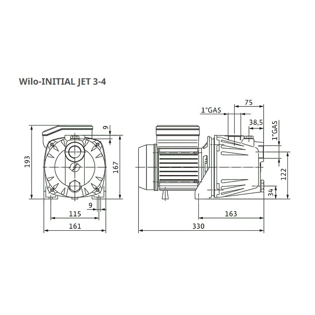 Поверхневий насос самовсмоктувальний Wilo Initial Jet 3-4 (П12) (4185607)