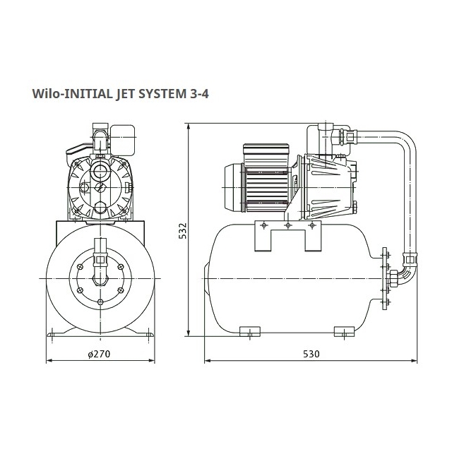 Насосна станція Wilo INITIAL JET SYSTEM 3-4-22 (П12) (4185608)