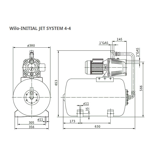 Насосна станція Wilo INITIAL JET SYSTEM 4-4-50 (П12) (4168024)