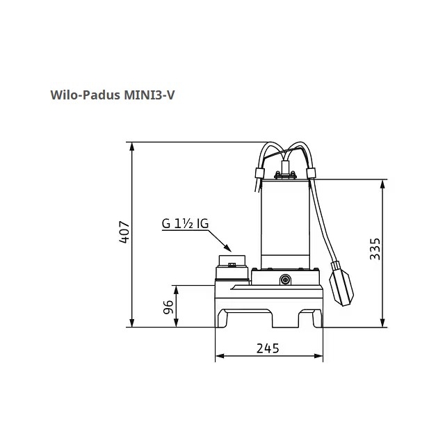 Дренажно-фекальний насос Wilo Padus MINI3-V04.12/M08-523/P-10M (3118632)