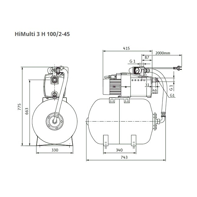 Насосна станція Wilo HiMulti3H100/2-45 (2549358)