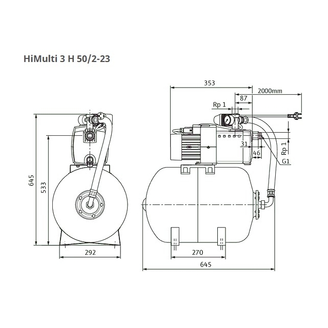 Насосная станция Wilo HiMulti3H50/2-23 (2549347)