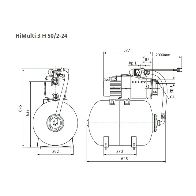Насосная станция Wilo HiMulti3H50/2-24 (2549348)