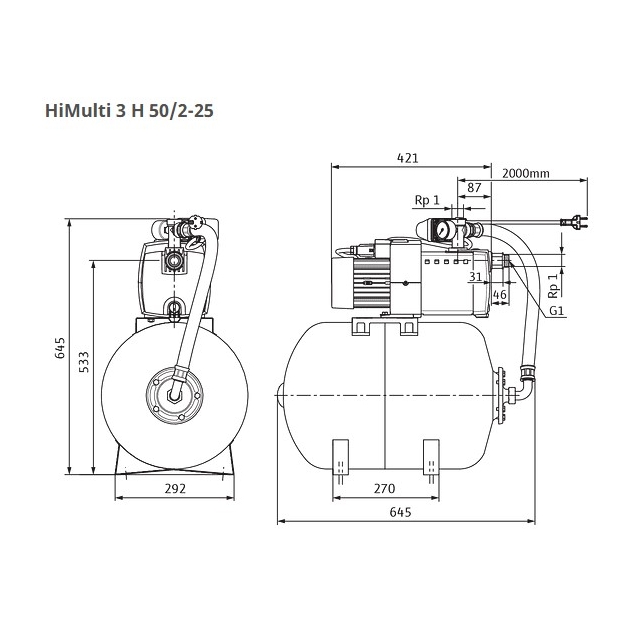 Насосная станция Wilo HiMulti3H50/2-25 (2549349)