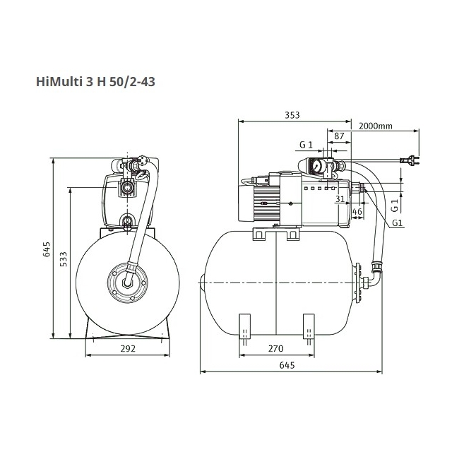 Насосная станция Wilo HiMulti3H50/2-43 (2549350)