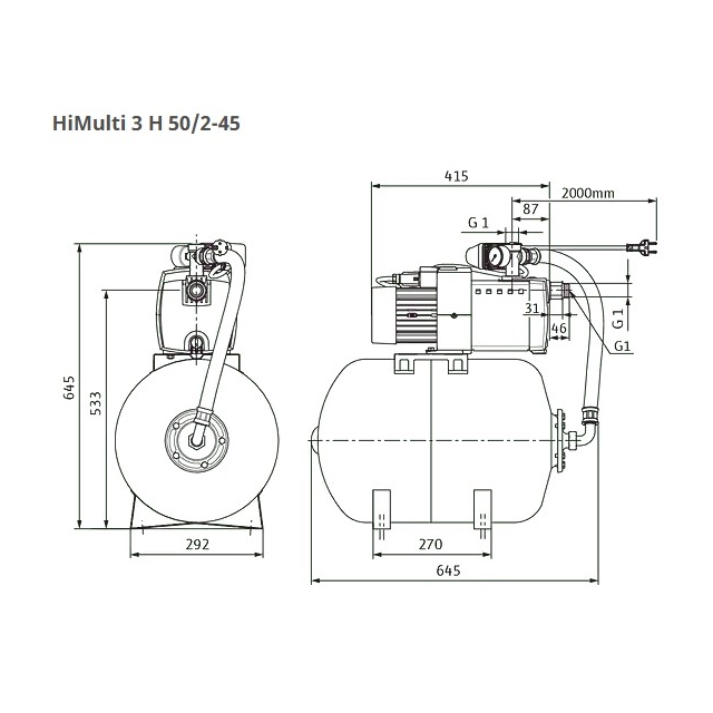 Насосная станция Wilo HiMulti3H50/2-45 (2549352)