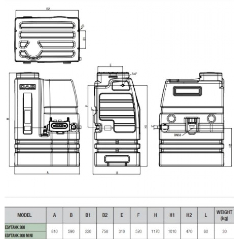 Насосная станция DAB WE ESYBOX+ESYTANK 300