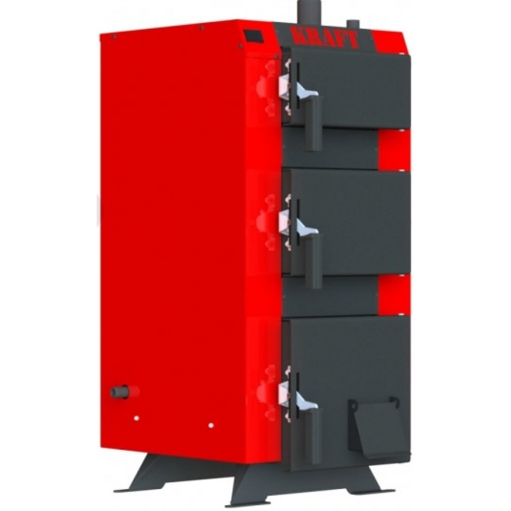 Котел твердотопливный длительного горения Kraft серия S new, 12 с ручным управлением