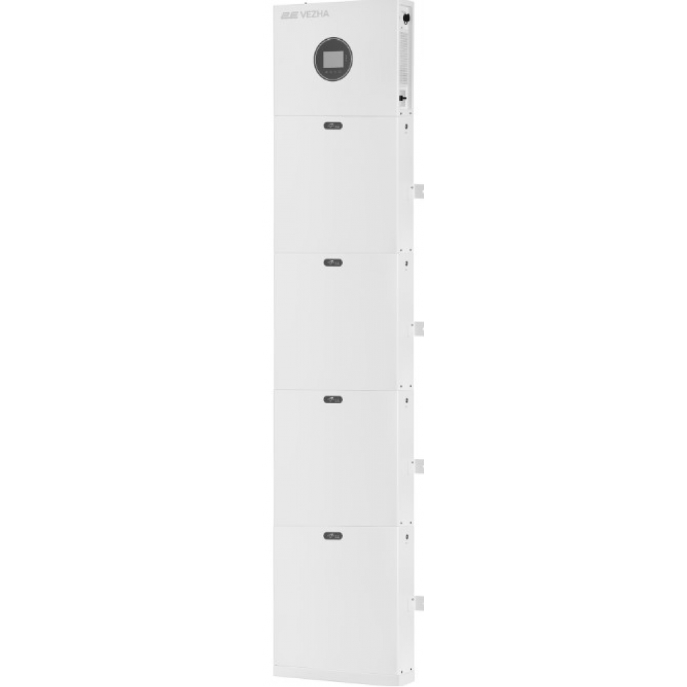 Комплект резервного питания 2E PowerWall Vezha 5000 Вт, 20.48 кВт/ч, MPPT 5.5 кВт, WiFi (2E-ESS-PWV5-20)