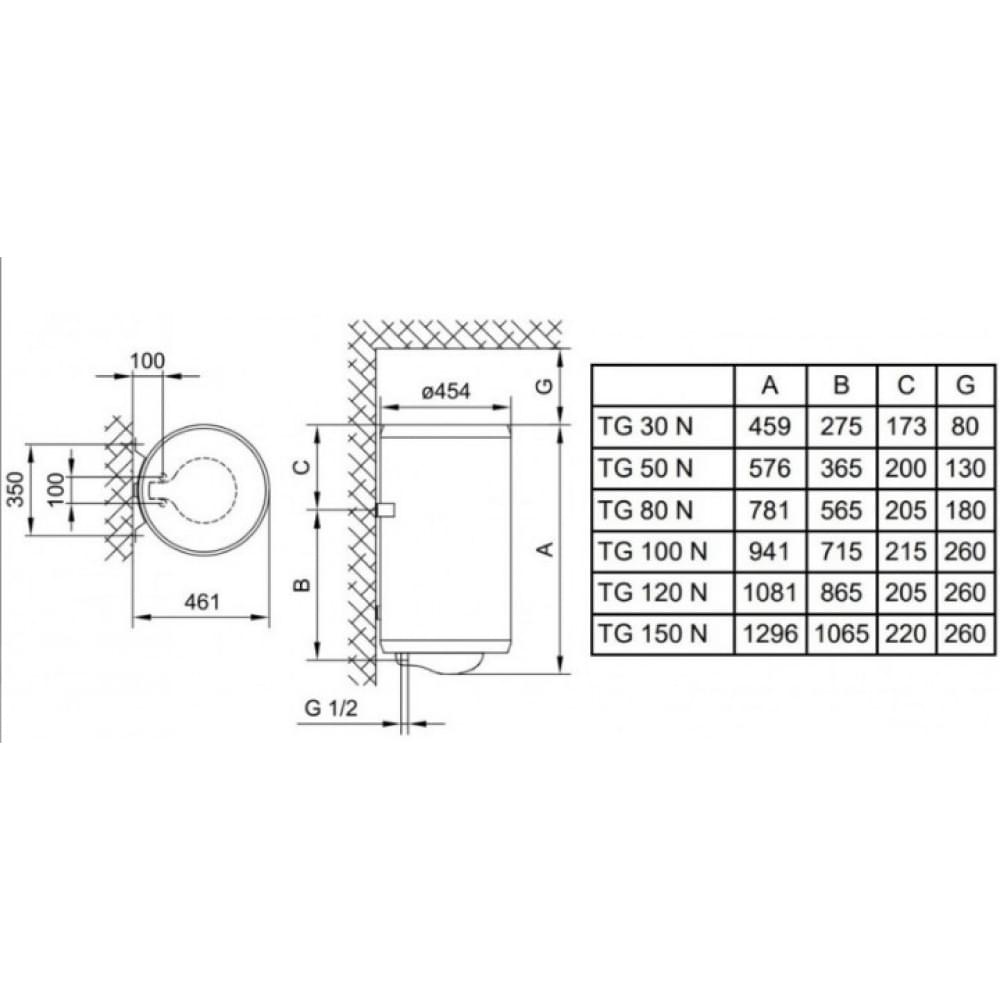 Бойлер накопичувальний електричний Tiki Prime 100V9 (TG100NGV9) (700144)