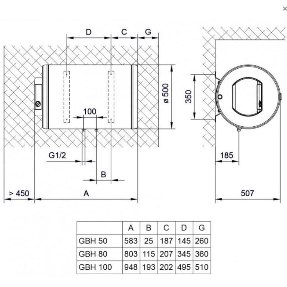 Бойлер накопичувальний електричний Tiki GBH 100 ComfortH100V9 (700180)