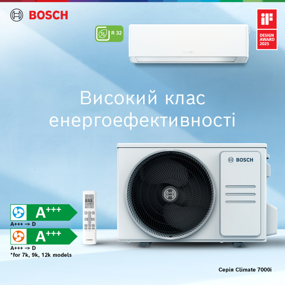 Кондиционер настенный Bosch CL7000i RAC 3,5 кВт BLACK (7733703130)