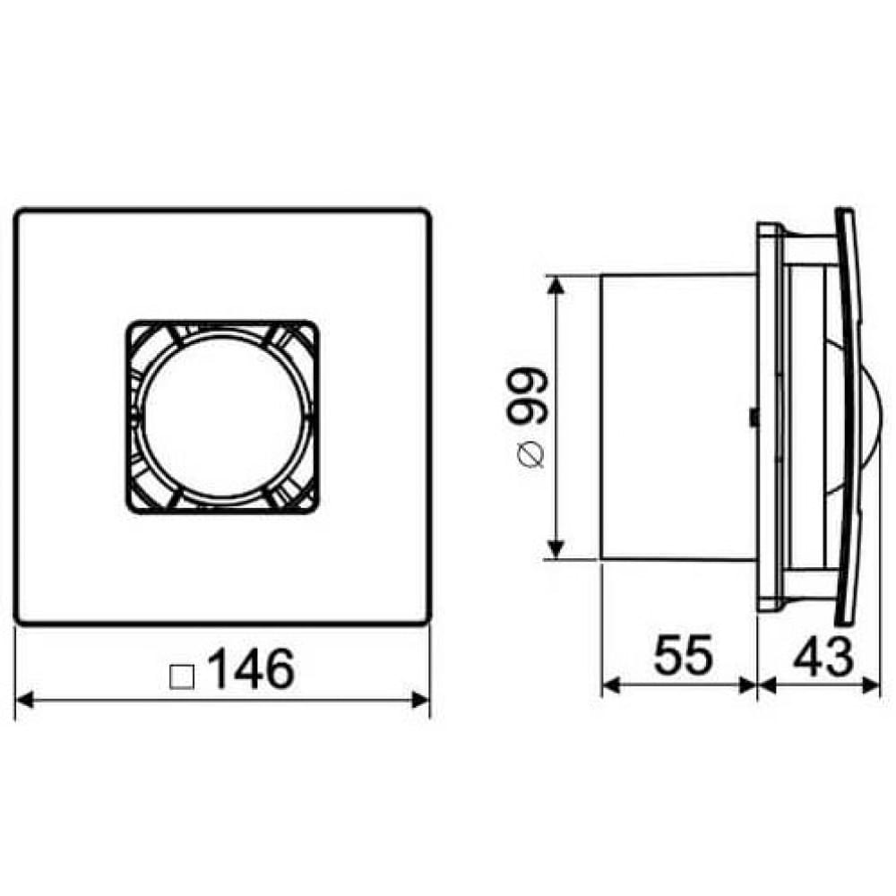 Вытяжной вентилятор настенный Colibri Atoll 100 TH