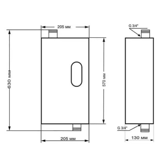 Котел електричний Warmly WCSM PREMIUM 4,5 кВт 220/380В симістор Philips з насосом (Pm24157)