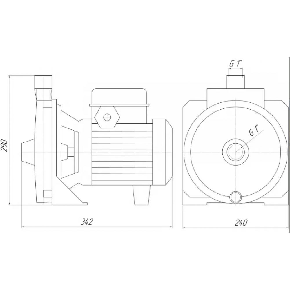 Поверхностный насос центробежный Saer CB1 PL 2,2 кВт