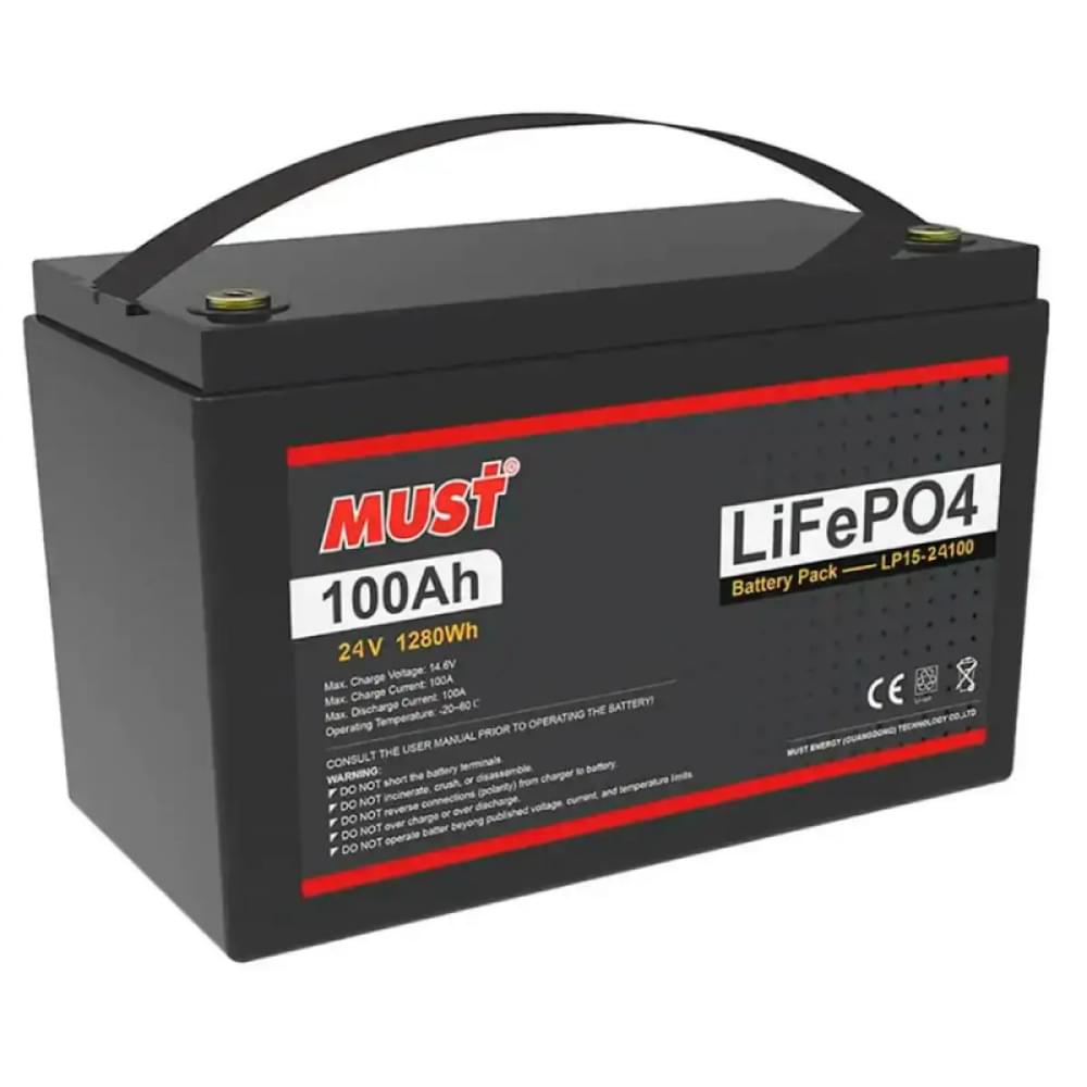 Акумулятор літій-залізо-фосфатний (LiFePo4) Must LFP15-24100 LiFePo4 24V 100Ah