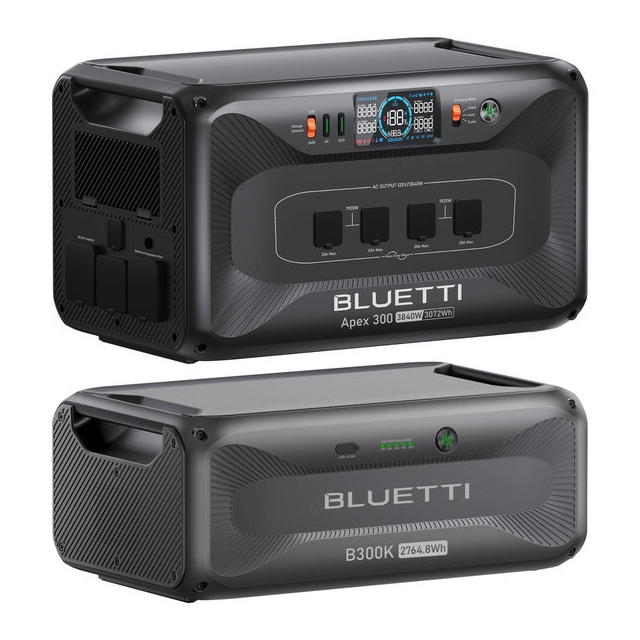 Портативная зарядная станция Bluetti Apex 300 3840W 2764,8Wh + Bluetti B300K