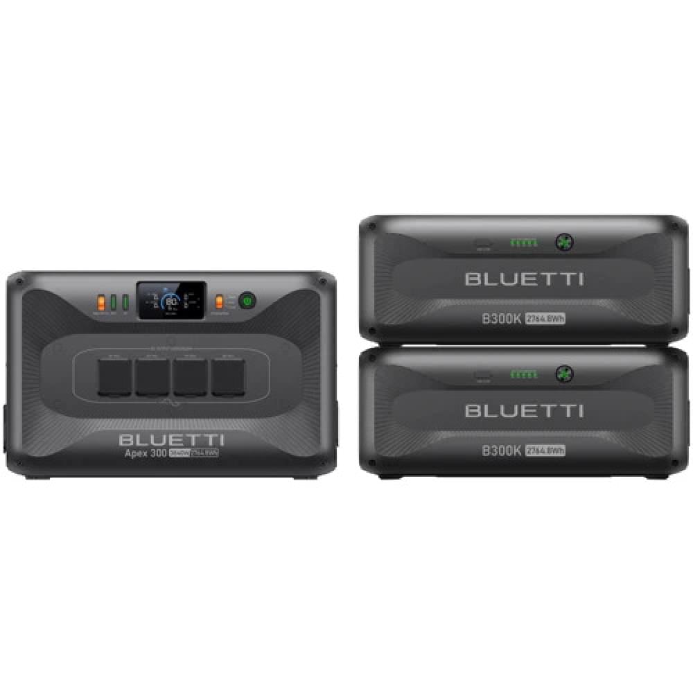 Портативная зарядная станция Bluetti Apex 300 3840W 2764,8Wh + Bluetti B300K*2 шт