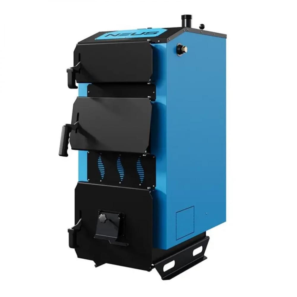 Котел твердотопливный длительного горения Neus Praktik New Plus 12 кВт с автоматикой